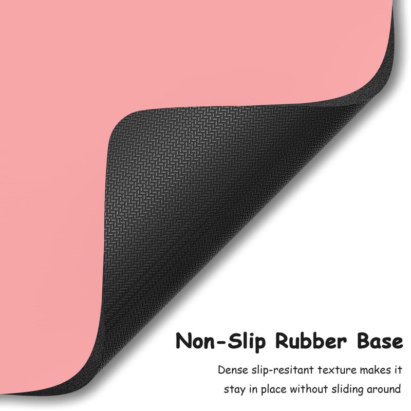 Dapesuom Small Mouse Pad  5 x 6 Inch Thick Rubber Premium-Textured Non-Slip Portable & Washable Mini Mouse Mat for Women Men Wireless Laptops Keyboard Tray Gaming Computer Office Travel  Rose Pink - Image 4